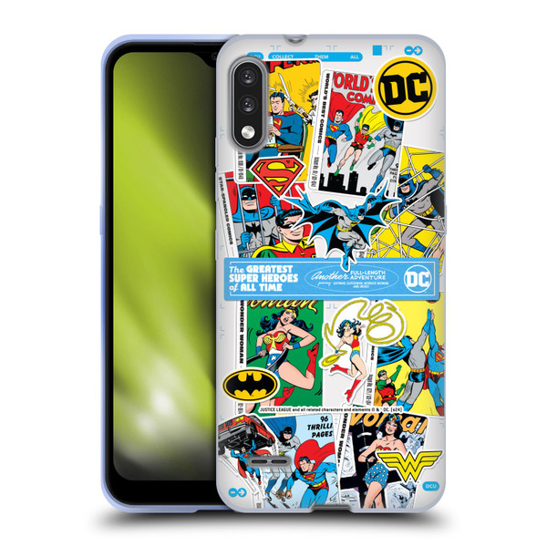 Justice League DC Comics 90th Anniversary Sticker Collage Soft Gel Case for LG K22