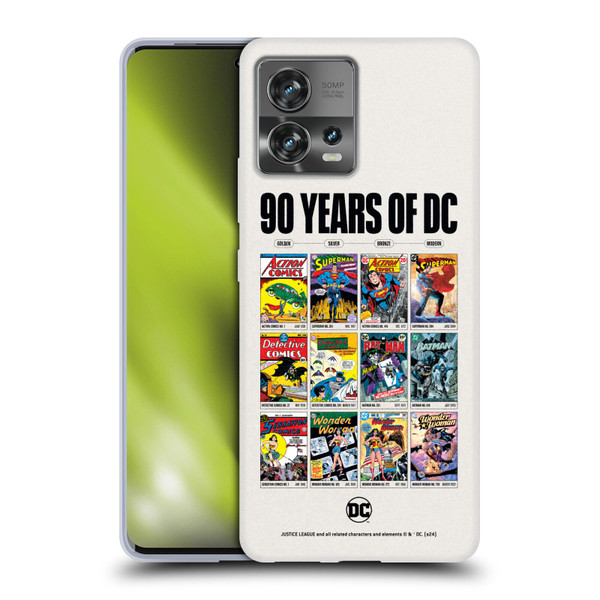 Justice League DC Comics 90th Anniversary Trinity Through Ages Soft Gel Case for Motorola Moto Edge 30 Fusion