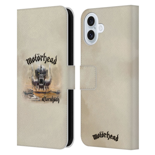 Motorhead Album Covers Aftershock Leather Book Wallet Case Cover For Apple iPhone 16 Plus