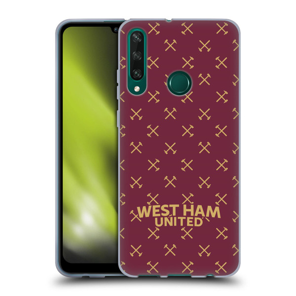 West Ham United FC Hammer Marque Kit Patterns Soft Gel Case for Huawei Y6p