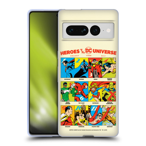Justice League DC Comics 90th Anniversary Heroes Soft Gel Case for Google Pixel 7 Pro