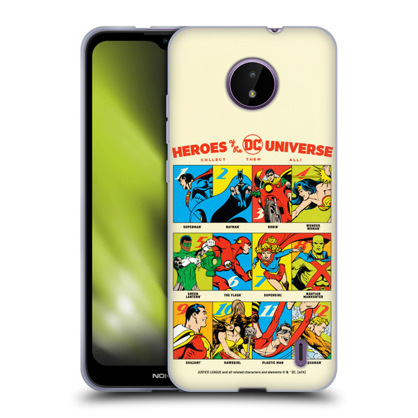 Justice League DC Comics 90th Anniversary Heroes Soft Gel Case for Nokia C10 / C20