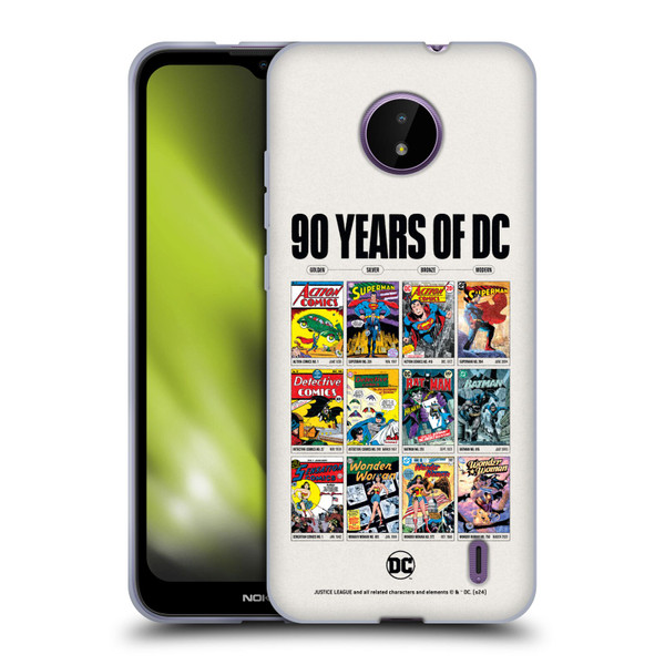 Justice League DC Comics 90th Anniversary Trinity Through Ages Soft Gel Case for Nokia C10 / C20