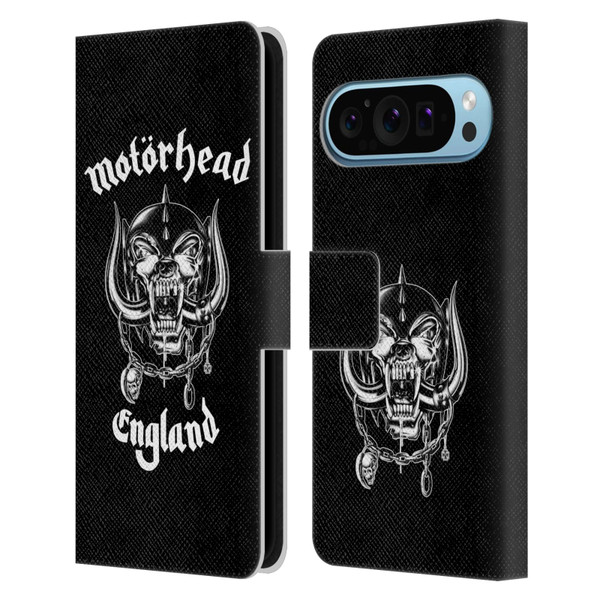 Motorhead Graphics England Leather Book Wallet Case Cover For Google Pixel 9 / Pixel 9 Pro