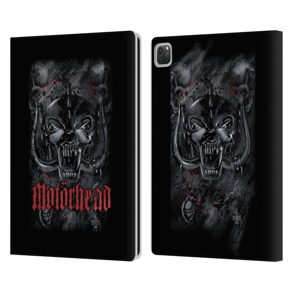 Motorhead Graphics Deathstorm Leather Book Wallet Case Cover For Apple iPad Pro 13 M4 2024
