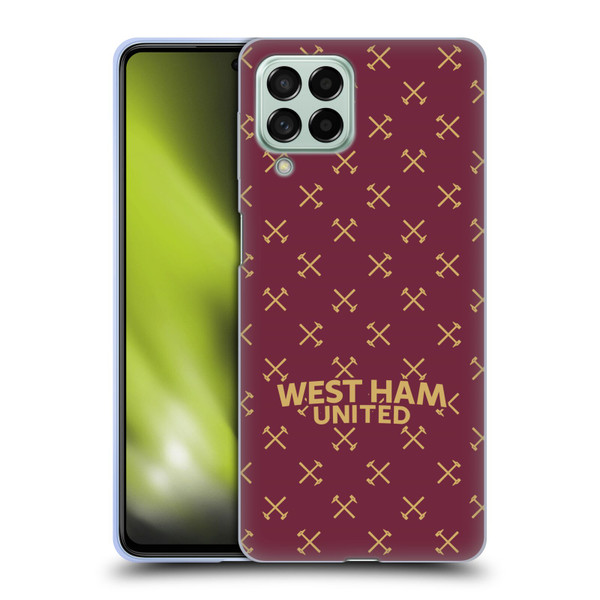 West Ham United FC Hammer Marque Kit Patterns Soft Gel Case for Samsung Galaxy M53 (2022)