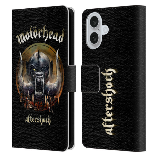 Motorhead Graphics Aftershock Leather Book Wallet Case Cover For Apple iPhone 16