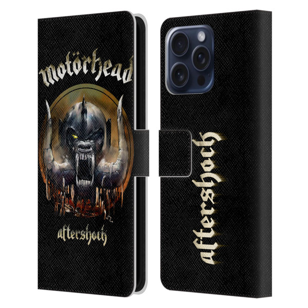Motorhead Graphics Aftershock Leather Book Wallet Case Cover For Apple iPhone 16 Pro Max