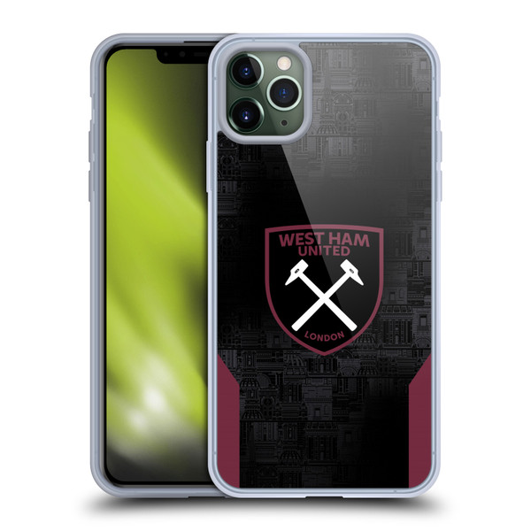 West Ham United FC 2024/25 Crest Kit Away Soft Gel Case for Apple iPhone 11 Pro Max