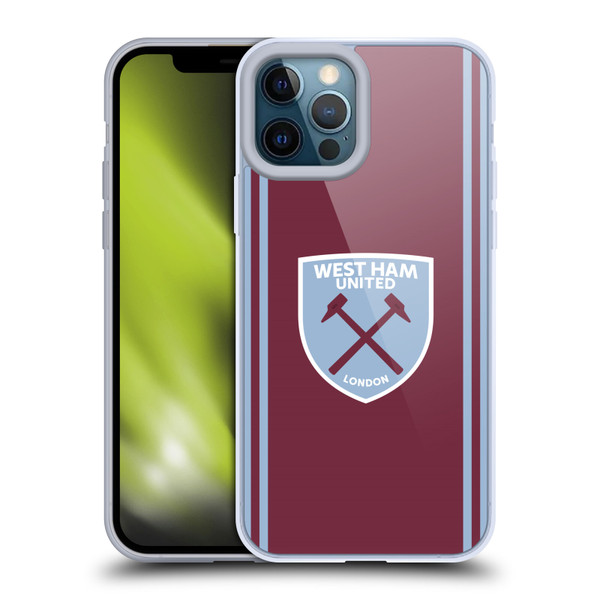 West Ham United FC 2024/25 Crest Kit Home Soft Gel Case for Apple iPhone 12 Pro Max