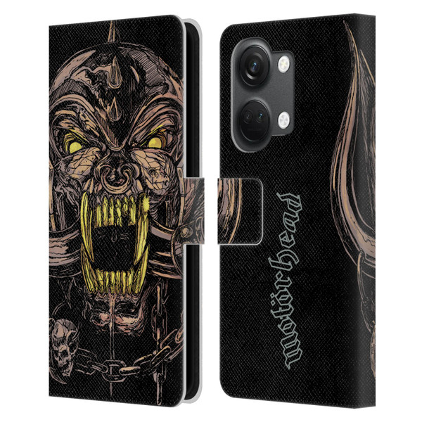 Motorhead Graphics Snaggletooth Leather Book Wallet Case Cover For OnePlus Nord 3 5G
