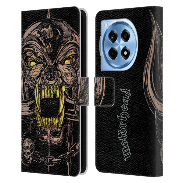 Motorhead Graphics Snaggletooth Leather Book Wallet Case Cover For OnePlus 12R
