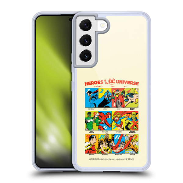 Justice League DC Comics 90th Anniversary Heroes Soft Gel Case for Samsung Galaxy S22 5G
