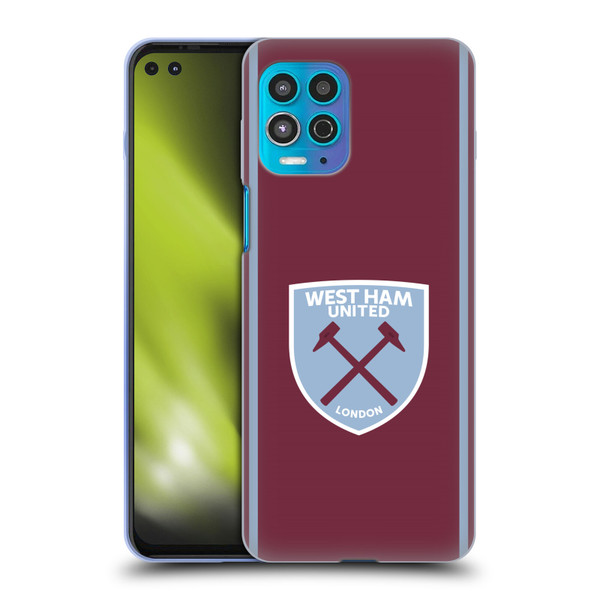 West Ham United FC 2024/25 Crest Kit Home Soft Gel Case for Motorola Moto G100