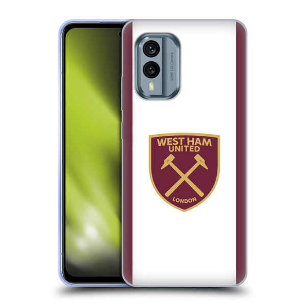 West Ham United FC 2024/25 Crest Kit Third Soft Gel Case for Nokia X30