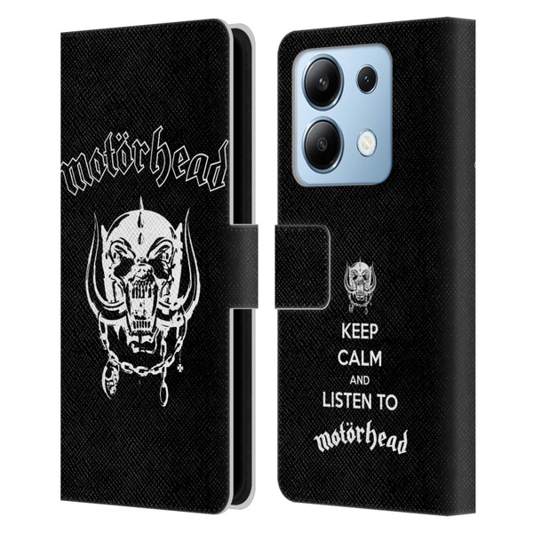 Motorhead Graphics Classic Logo Leather Book Wallet Case Cover For Xiaomi Redmi Note 13/13 Pro 5G