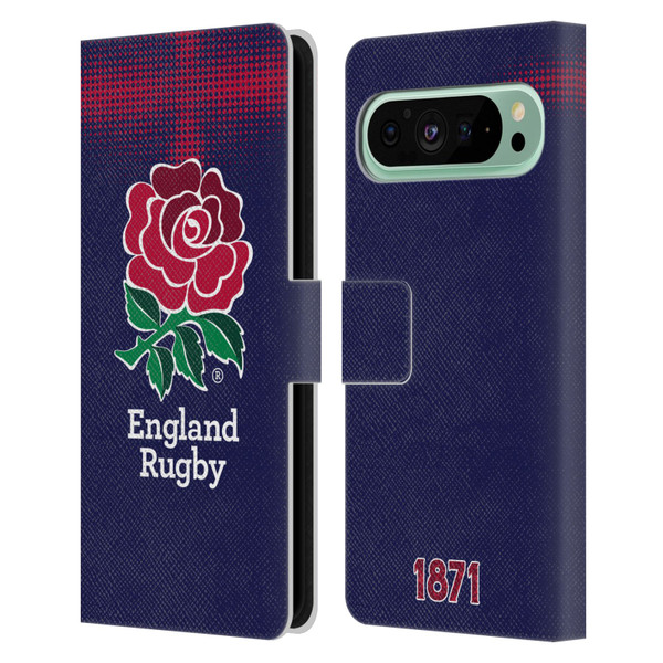 England Rugby Union 2016/17 The Rose Alternate Kit Leather Book Wallet Case Cover For Google Pixel 9 Pro XL