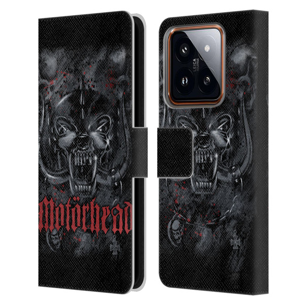 Motorhead Graphics Deathstorm Leather Book Wallet Case Cover For Xiaomi 14
