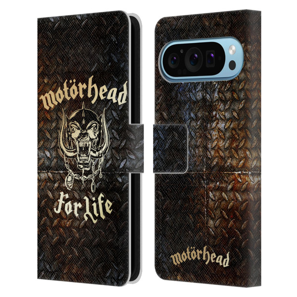Motorhead Key Art For Life Leather Book Wallet Case Cover For Google Pixel 9 / Pixel 9 Pro
