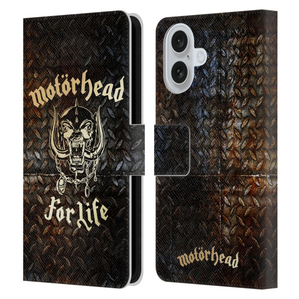 Motorhead Key Art For Life Leather Book Wallet Case Cover For Apple iPhone 16