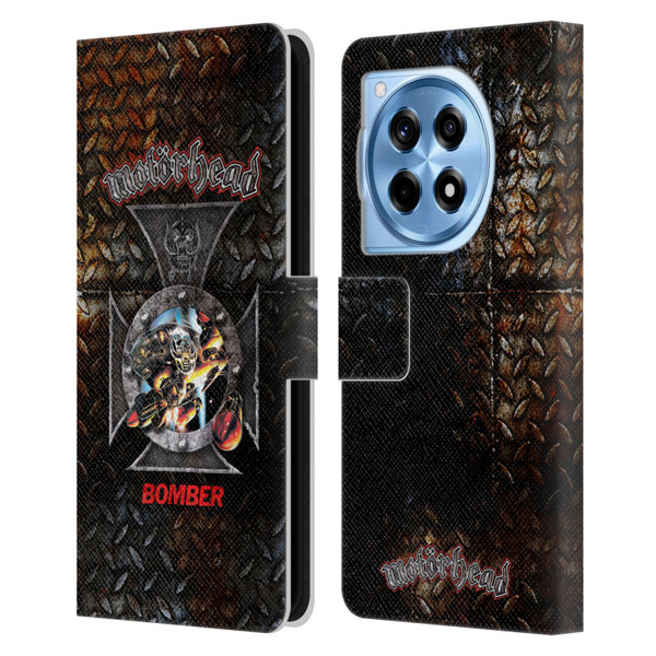 Motorhead Key Art Bomber Cross Leather Book Wallet Case Cover For OnePlus 12R