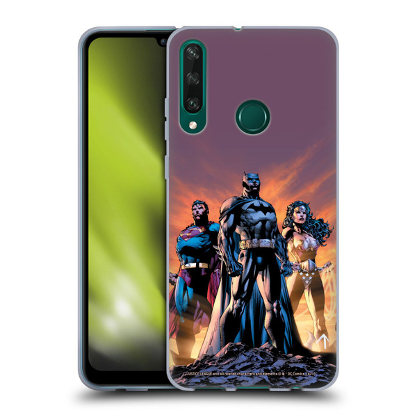 Justice League DC Comics Comic Book Covers Icons Trinity Soft Gel Case for Huawei Y6p