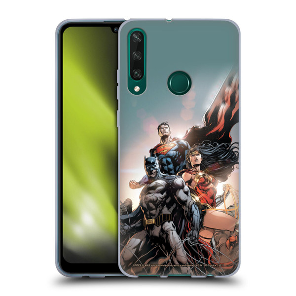 Justice League DC Comics Comic Book Covers Rebirth Trinity #1 Soft Gel Case for Huawei Y6p