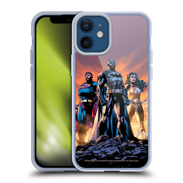 Justice League DC Comics Comic Book Covers Icons Trinity Soft Gel Case for Apple iPhone 12 Mini