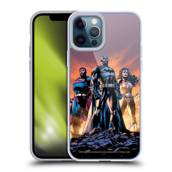 Justice League DC Comics Comic Book Covers Icons Trinity Soft Gel Case for Apple iPhone 12 Pro Max