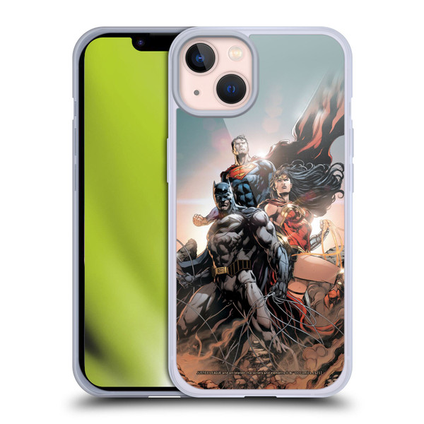 Justice League DC Comics Comic Book Covers Rebirth Trinity #1 Soft Gel Case for Apple iPhone 13