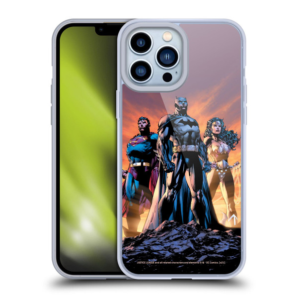 Justice League DC Comics Comic Book Covers Icons Trinity Soft Gel Case for Apple iPhone 13 Pro Max