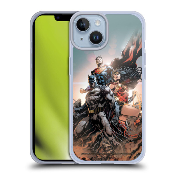 Justice League DC Comics Comic Book Covers Rebirth Trinity #1 Soft Gel Case for Apple iPhone 14