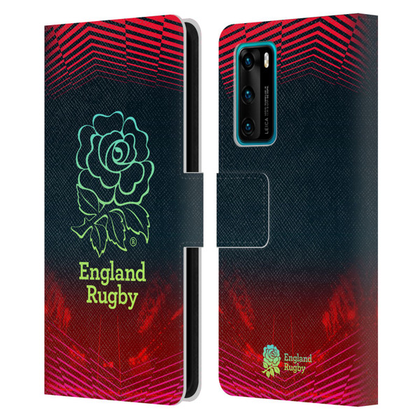 England Rugby Union This Rose Means Everything Logo in Red Leather Book Wallet Case Cover For Huawei P40 5G