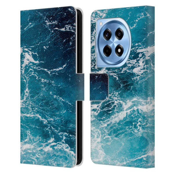 PLdesign Water Sea Leather Book Wallet Case Cover For OnePlus 12R