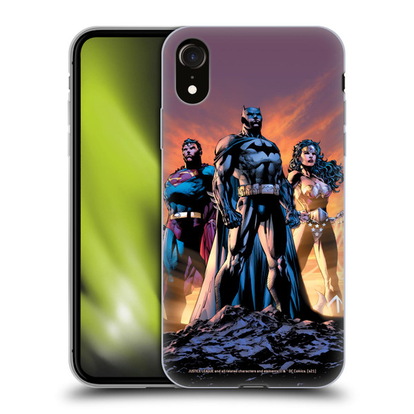 Justice League DC Comics Comic Book Covers Icons Trinity Soft Gel Case for Apple iPhone XR
