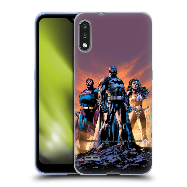 Justice League DC Comics Comic Book Covers Icons Trinity Soft Gel Case for LG K22