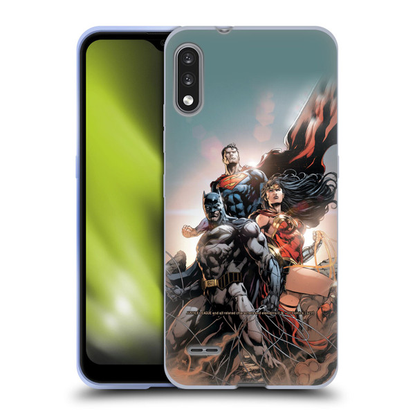 Justice League DC Comics Comic Book Covers Rebirth Trinity #1 Soft Gel Case for LG K22