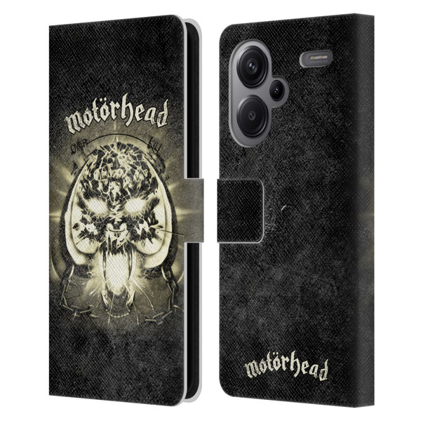 Motorhead Key Art Overkill Leather Book Wallet Case Cover For Xiaomi Redmi Note 13 Pro Plus 5G