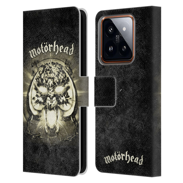 Motorhead Key Art Overkill Leather Book Wallet Case Cover For Xiaomi 14