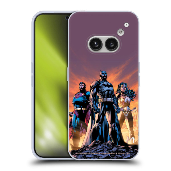 Justice League DC Comics Comic Book Covers Icons Trinity Soft Gel Case for Nothing Phone (2a)