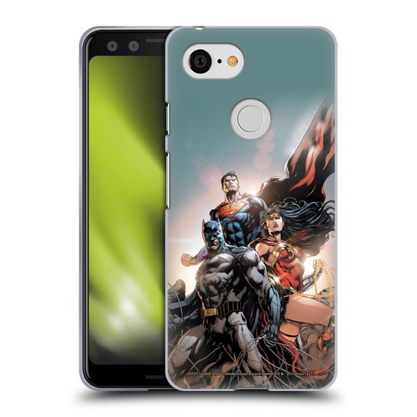 Justice League DC Comics Comic Book Covers Rebirth Trinity #1 Soft Gel Case for Google Pixel 3