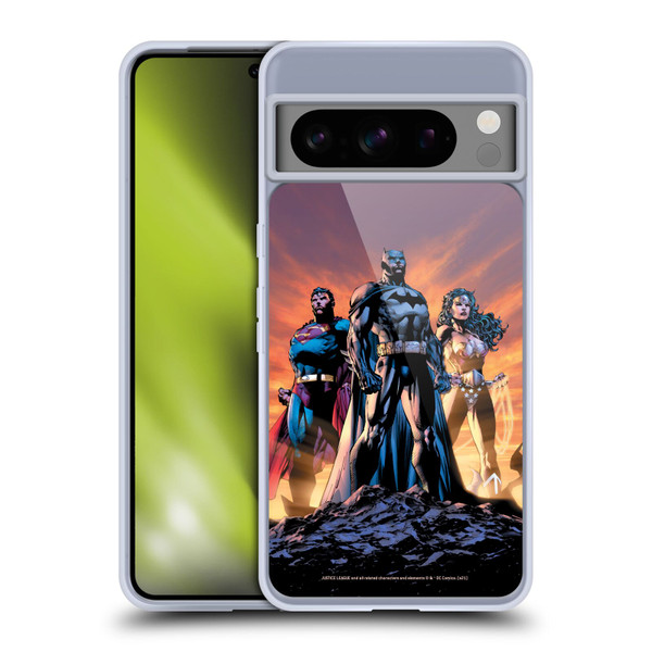 Justice League DC Comics Comic Book Covers Icons Trinity Soft Gel Case for Google Pixel 8 Pro