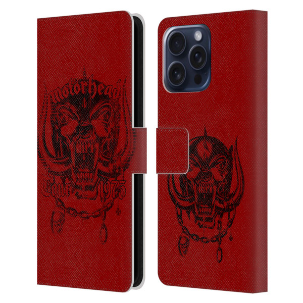 Motorhead Tours 1975 Leather Book Wallet Case Cover For Apple iPhone 16 Pro Max