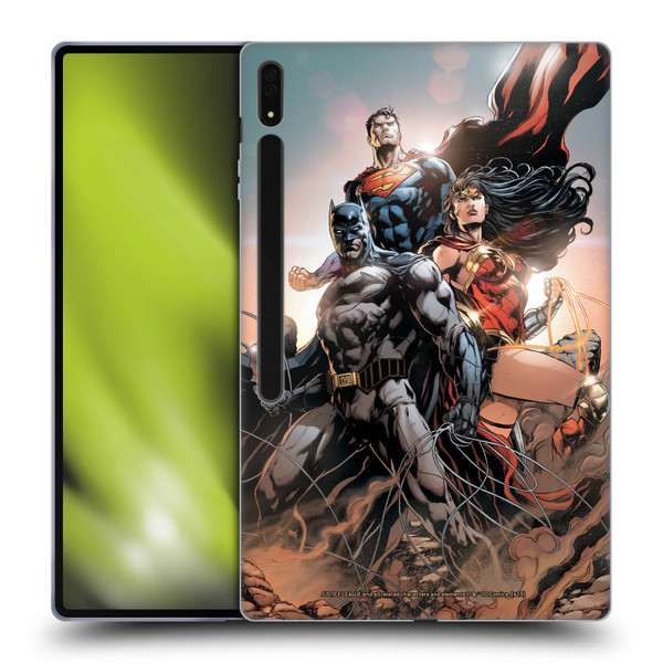 Justice League DC Comics Comic Book Covers Rebirth Trinity #1 Soft Gel Case for Samsung Galaxy Tab S8 Ultra
