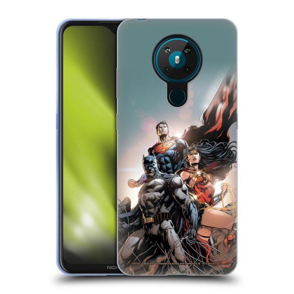 Justice League DC Comics Comic Book Covers Rebirth Trinity #1 Soft Gel Case for Nokia 5.3
