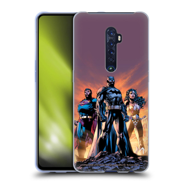 Justice League DC Comics Comic Book Covers Icons Trinity Soft Gel Case for OPPO Reno 2