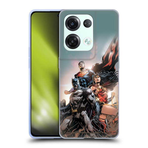 Justice League DC Comics Comic Book Covers Rebirth Trinity #1 Soft Gel Case for OPPO Reno8 Pro