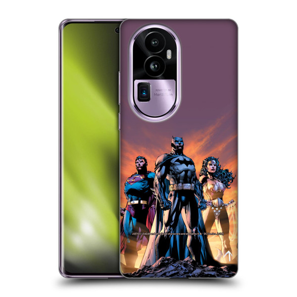 Justice League DC Comics Comic Book Covers Icons Trinity Soft Gel Case for OPPO Reno10 Pro+
