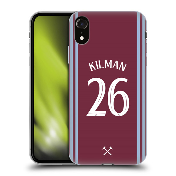 West Ham United FC 2024/25 Players Home Kit Maximilian Kilman Soft Gel Case for Apple iPhone XR