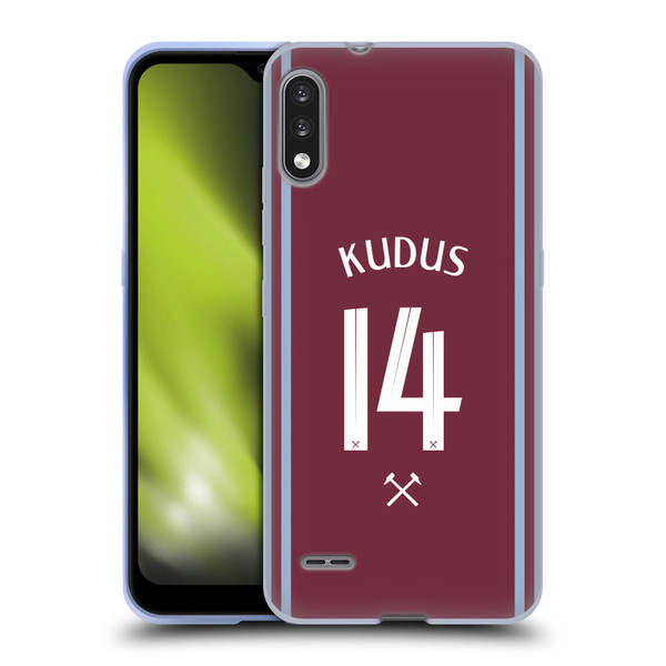 West Ham United FC 2024/25 Players Home Kit Mohammed Kudus Soft Gel Case for LG K22